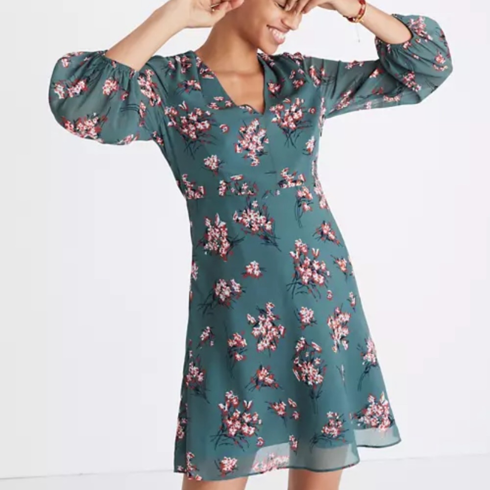 Madewell Marguerite Dress in Butterfly Garden
